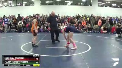 110 lbs Champ. Round 1 - Maddy Hawley-Thomas, Stockbridge Mayhem WC vs Harmony Gonzales, Oxford Youth WC