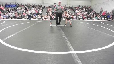 46 lbs Quarterfinal - Lucien Dohn, Skiatook Youth Wrestling vs Dylan Lockwood, Heat