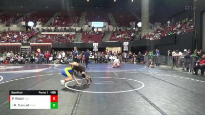 106 lbs Semifinal - Kaiah Dumont, Mountain Man Wrestling vs Payton Welch, Shepherd Wrestling Club