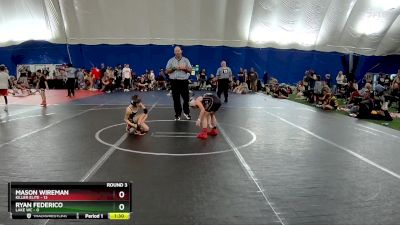 64 lbs Round 3 (6 Team) - Mason Wireman, Killer Elite vs Ryan Federico, Lake WC