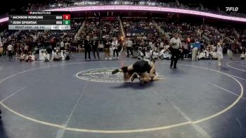 4A 150 lbs Semifinal - Jackson Rowling, William Amos Hough High School vs Josh Spontak, West Forsyth High School