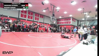 98 lbs Consi Of 16 #2 - Theodore Caldwell, Bookert T Washington vs Zachary Durant, McAlester