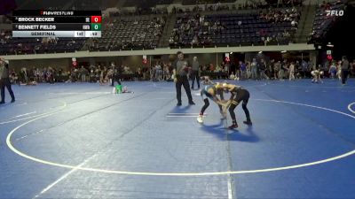 70 lbs Semifinal - Bennett Fields, Hawkeye Wrestling Academy vs Brock Becker, Dc Elite