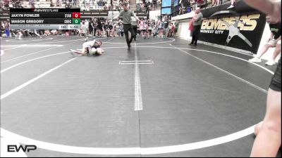 55 lbs Rr Rnd 2 - Jaxyn Fowler, Standfast OKC vs Mason Gregory, Choctaw Ironman