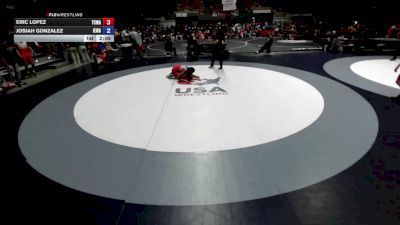 132 lbs Eric Lopez, TCWA - Tri-Counties Wrestling Association vs Josiah Gonzalez, IEWA - Inland Empire Wrestling Association