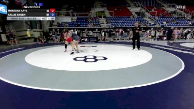 155 lbs Cons. Sub-rd Of 32 - Montana Kayl, KS vs Kallie Bauer, WY