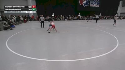 74 lbs Cons. Sub-rd Of 16 - Jackson Strittmatter, Young Guns Wrestling Club vs Landon Peterson, Freedom High School Wrestling