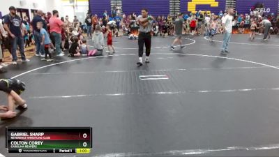 38 lbs Champ. Round 1 - Gabriel Sharp, Reverence Wrestling Club vs Colton Corey, Carolina Reapers