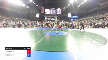 120 lbs Rnd Of 32 - Justyce Zuniga, Washington vs Aidan Larson, Oregon