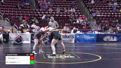 155 lbs Quarterfinal - Leyna Rumpler, North Allegheny-G vs Mylea Lambert, Northampton-G