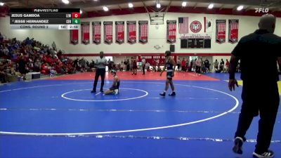 125 lbs Cons. Round 2 - Jesse Hernandez, Cerritos College vs Jesus Gamboa, Lemoore College