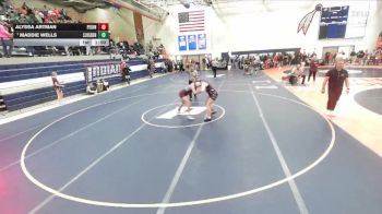 155 lbs Champ. Round 2 - Maddie Wells, St. Joseph (S.J.-Ogden) vs Alyssa Artman, Pekin