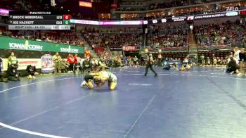 1A-120 lbs Champ. Round 1 - Brock Nebergall, Lone Tree vs Joe Hackett, Columbus Catholic