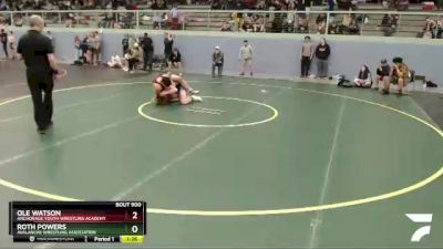 182 lbs Final - Ole Watson, Anchorage Youth Wrestling Academy vs Roth Powers, Avalanche Wrestling Association