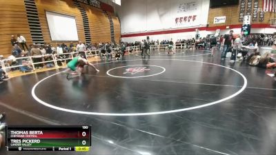 190 lbs Cons. Round 2 - Thomas Berta, Cheyenne Central vs Tres Pickerd, Lander Valley