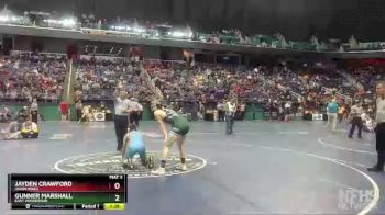 3A 120 lbs Quarterfinal - Jayden Crawford, Union Pines vs Gunner Marshall, East Henderson