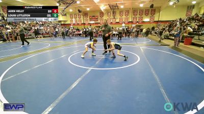 64 lbs Quarterfinal - Aden Kelly, Division Bell vs Louis Littleton, Collinsville Cardinal Youth Wrestling