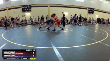 138 lbs Champ. Round 1 - Chase Kline, Contenders Wrestling Academy vs Cohen Long, Columbus North Wrestling Club