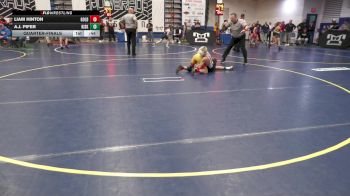 96 lbs Quarterfinal - Liam Hinton, Gold Medal Grappling vs A.J. Pifer, Kiski Area