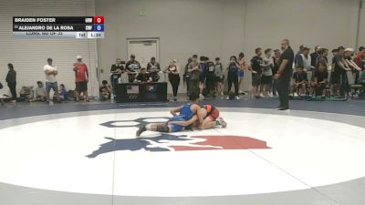 51 kg Cons. Rd Of 32 - Braiden Foster, Gold Rush Wrestling vs Alejandro De La Rosa, Cyclones Wrestling & Fitness