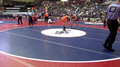4A 190 lbs 3rd Place Match - Tasi Benavente, GRAVETTE HIGH SCHOOL vs Guice Anderson, Mena