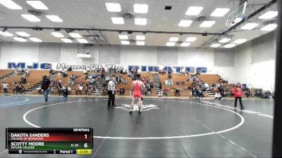 125 lbs Semifinal - Scotty Moore, Skyline College vs Dakota Sanders, College Of Redwoods