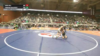 2A-106 lbs Cons. Round 2 - Tristan Galovich, Thermopolis vs Reid Hill, Wind River