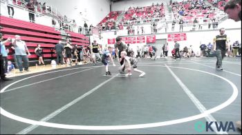 49 lbs Round Of 32 - Kallum Hendrickson, OKC Saints Wrestling vs Wyatt Welchel, Harrah Little League Wrestling