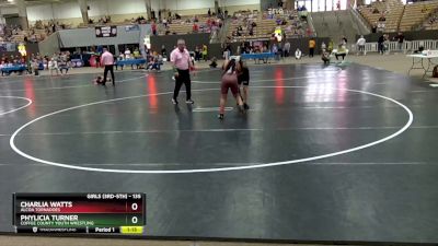 135 lbs Round 5 - Phylicia Turner, Coffee County Youth Wrestling vs Charlia Watts, Alcoa Tornadoes