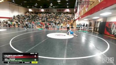 95 lbs Cons. Round 3 - Will Frank, Shoshoni Junior High School vs Colebyn Hallcroft, CY Middle School