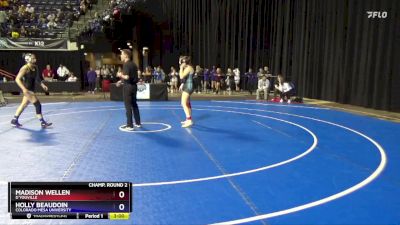 136 lbs Champ. Round 2 - Holly Beaudoin, Colorado Mesa University vs Madison Wellen, D`Youville