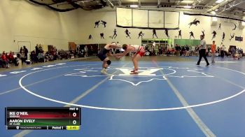 157 Freshman/Soph Quarterfinal - Aaron Evely, St. Clair vs Ike O`Neil, Wabash