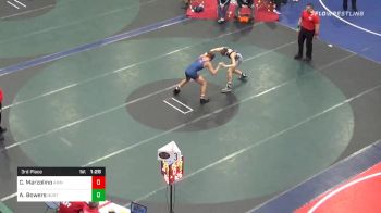 157 lbs 3rd Place - Caleb Marzolino, Abington Heights vs Aaron Bowers, Northern Bedford