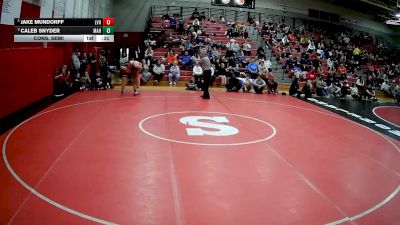 215 lbs Cons. Semi - Jake Mundorff, Ligonier Valley Hs vs Caleb Snyder, Meyersdale Area Hs