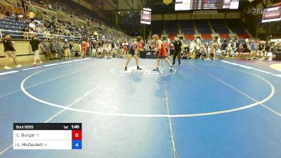 150 lbs Cons 8 #1 - Luke Burgar, TX vs Louden McDoulett, OK