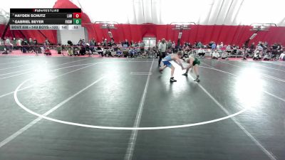 14U Boys - 120 lbs Cons. Semis - Gabriel Beyer, Freedom High School Wrestling vs Hayden Schutz, LaCrosse Area Wrestlers