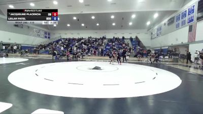 110 lbs Cons. Semi - Jacqueline Placencia, Simpson University vs Leilah Patel, Menlo College