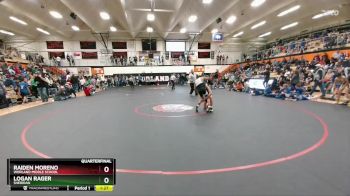 98 lbs Quarterfinal - Logan Rager, Sheridan vs Raiden Moreno, Worland Middle School