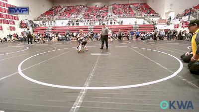 64 lbs Quarterfinal - Kash Hall, Tecumseh Youth Wrestling vs Piper Shelton, Choctaw Ironman Youth Wrestling