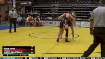 145 lbs Cons. Round 1 - Easton Schletzbaum, Effingham-ACCHS vs Teron Kraft, Hoisington