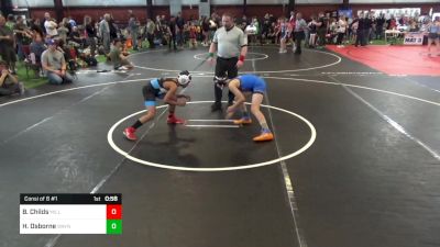 98 lbs Consi Of 8 #1 - Brayden Childs, Millstone vs Harrison Osborne, Wayne