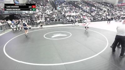 6A 165 lbs 5th Place Match - Deken Knowles, Corner Canyon vs Luke Skousen, Lone Peak
