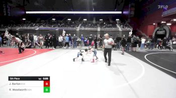 52 lbs 5th Place - Jagger Barton, Riverton USAW vs Riggin Woodworth, Dickinson WC