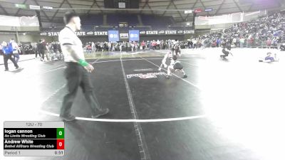 70 lbs Cons. Sub-rd Of 16 - Logan Cannon, No Limits Wrestling Club vs Andrew White, Bethel AllStars Wrestling Club