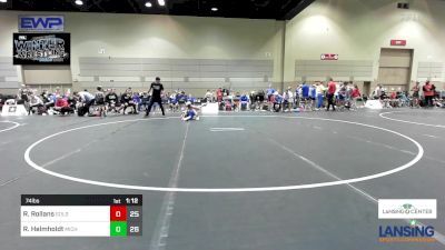 74 lbs Rr Rnd 5 - Ryker Rollans, Gold Rush Wrestling vs Rhys Helmholdt, Michigan Premier WC - (B)