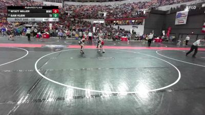 100 lbs Champ. Round 1 - Sam Klein, Two Rivers vs Wyatt Miller, Mt. Horeb Wrestling Club