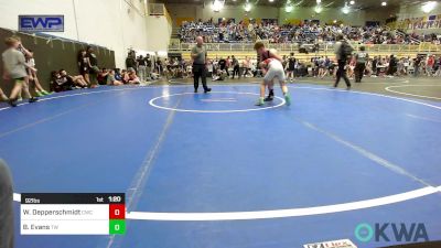 92 lbs Quarterfinal - Winters Depperschmidt, Cowboy Wrestling Club vs Bowen Evans, Tuttle Wrestling