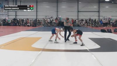 68 lbs Round 3 - 12:30pm Saturday - Cooper Cerefice, Nauman Green vs John Petrovcik, Florida Elite