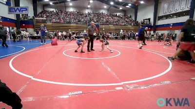 61 lbs Round Of 16 - Ryett Rinn, Tulsa Blue T Panthers vs Weston Myers, Pawhuska Elks Takedown