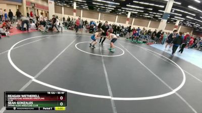 93-97 lbs Round 3 - Sean Gonzales, Spring Klein Wrestling Club vs Reagan Wetherell, Cornerstone Warriors Wrestling Club